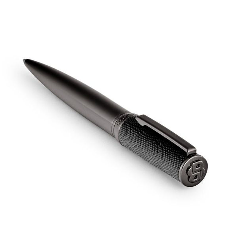 Hugo Boss ballpoint pen double b saffiano black, , medium-null