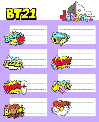 Erik grupo bt21 self-adhesive labels