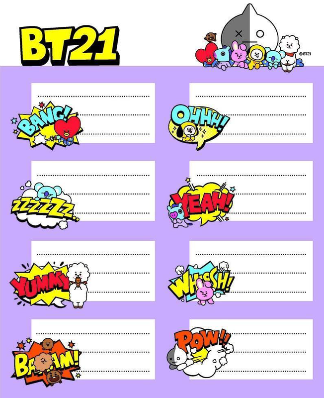 Erik grupo bt21 self-adhesive labels, , medium image number null