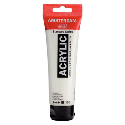 Amsterdam acrylic 120ml titanum white 105, , medium