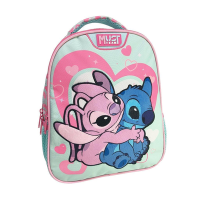 Τσάντα νηπιαγωγείου kindergarten backpack 27*10*31 2 cases stitch & angle, , medium