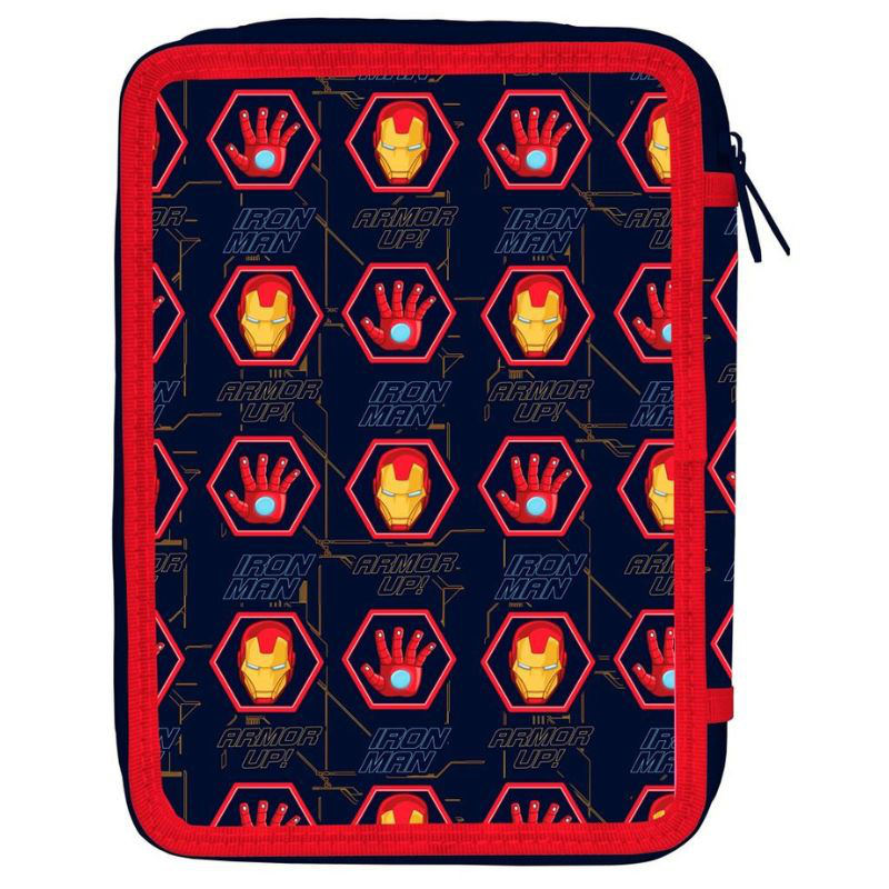 Must double decker pencil case filled 15x5x21 iron man 506238, , medium-null
