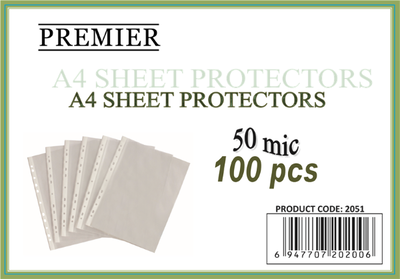 A4 100pcs sheet protector crystal clear 50mic, , medium