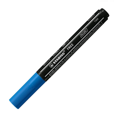Stabilo marker free acrylic t300 dark blue stg692/732, , medium