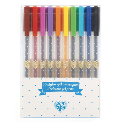10 classic gel pens, , medium