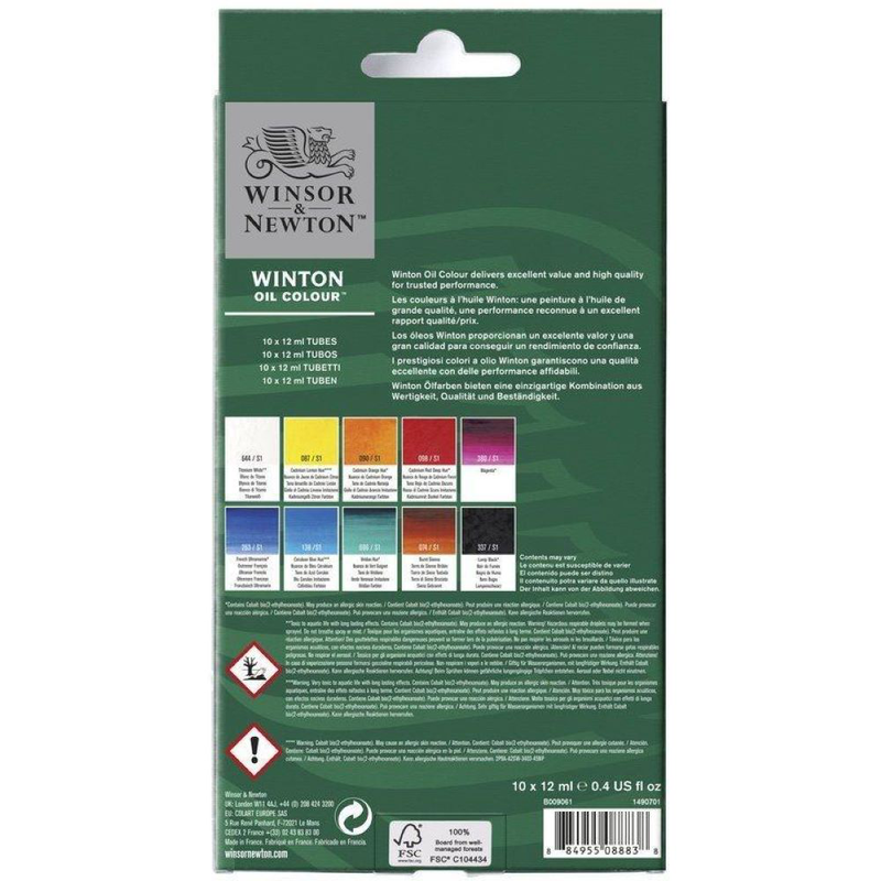 W&n winton oil colour 10x12ml tube set, , medium-null