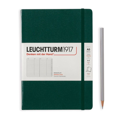 L themebook adressbook a5 forest green (a-z)x4p