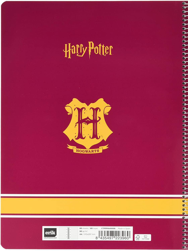 Harry potter gryffindor spiral bound ruled notebook a4, , medium image number null