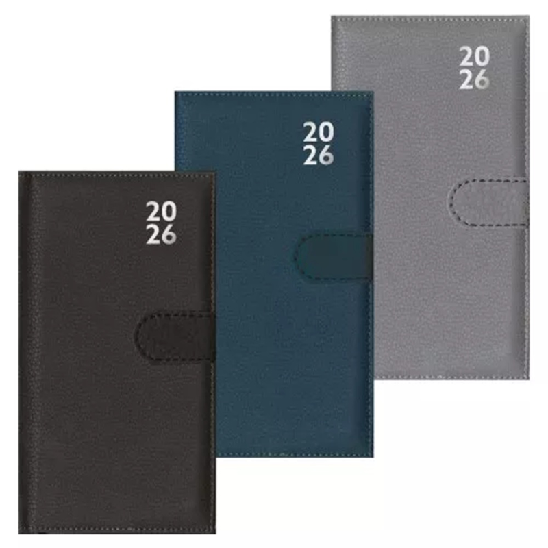 2026 week to view slim premium diary with  pen  assorted colors-null