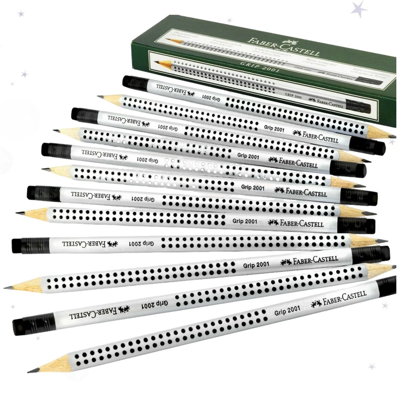 Faber-castell grip 2001 - pencil with eraser - hb - pack of 12 &sigma;&chi;&omicron;&lambda;&iota;&kappa;&omicron; &mu;&omicron;&lambda;&upsilon;&beta;&iota; &gamma;&rho;&alpha;&phi;&eta;&sigmaf; faber castell-null