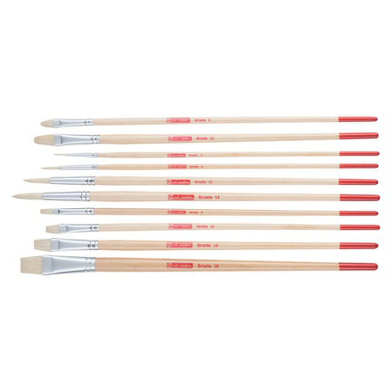 Product image: Art creation oil colour brushes set 4 x round 2 x cat tongue 4 x flat, , medium-null