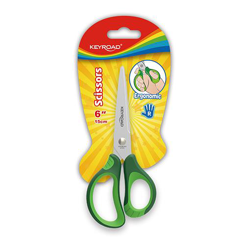 Scissors 15cm 6" soft handle children, , medium-null