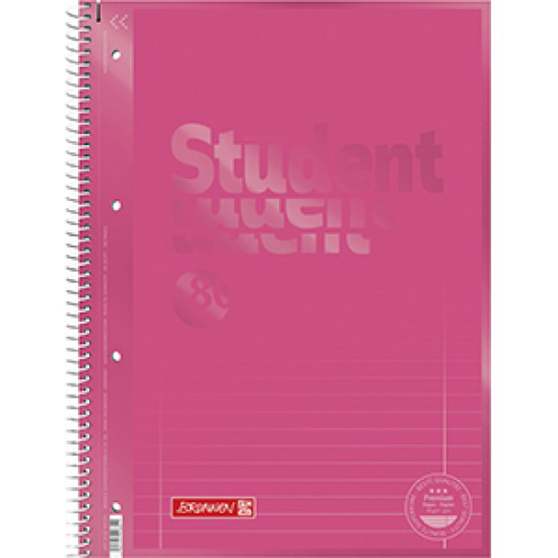 Brunnen student a4 spiral refil pad ruled 80gsm 80p tulip, , medium-null