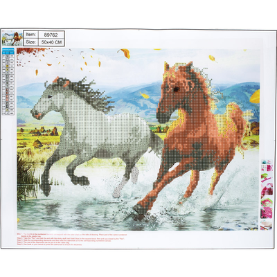 Diamond pictures "horses" canvas 40x50cm, , medium