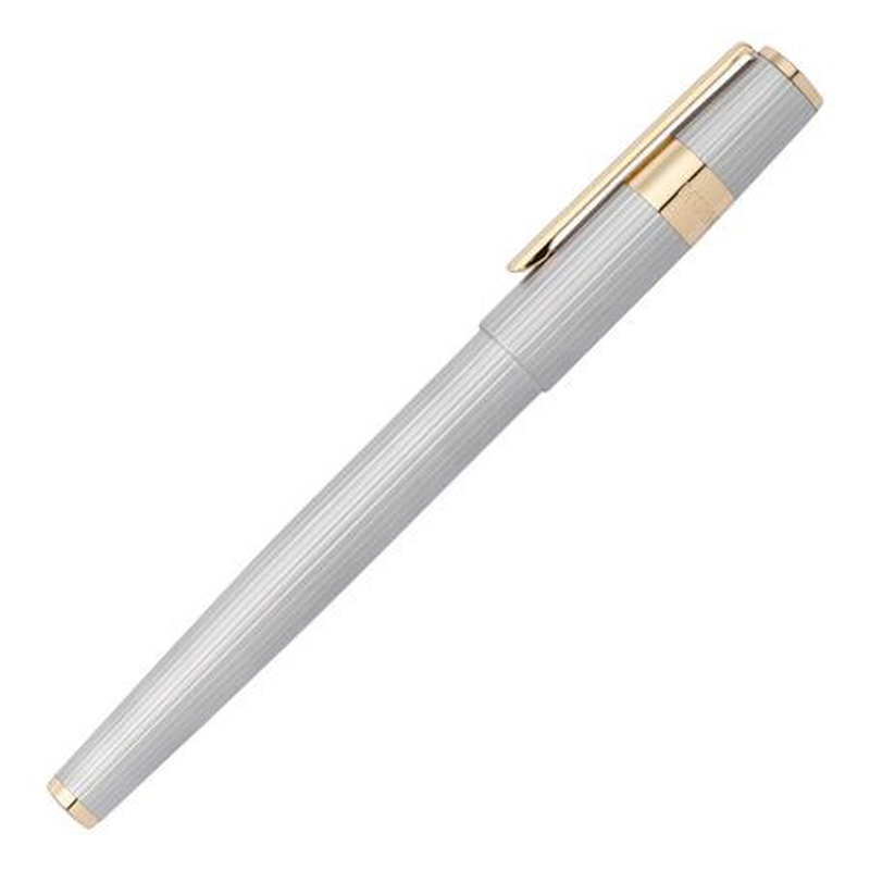 Product image: Hugo Boss rollerball pen gear pinstripe silver/gold, , medium-null