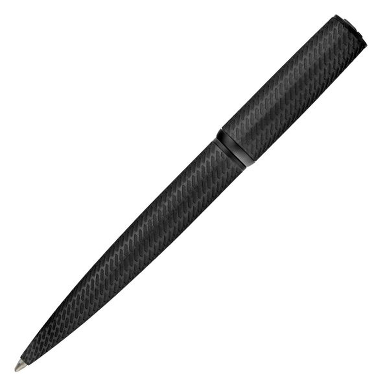 Hugo Boss ballpoint pen arche pattern all black, , medium-null