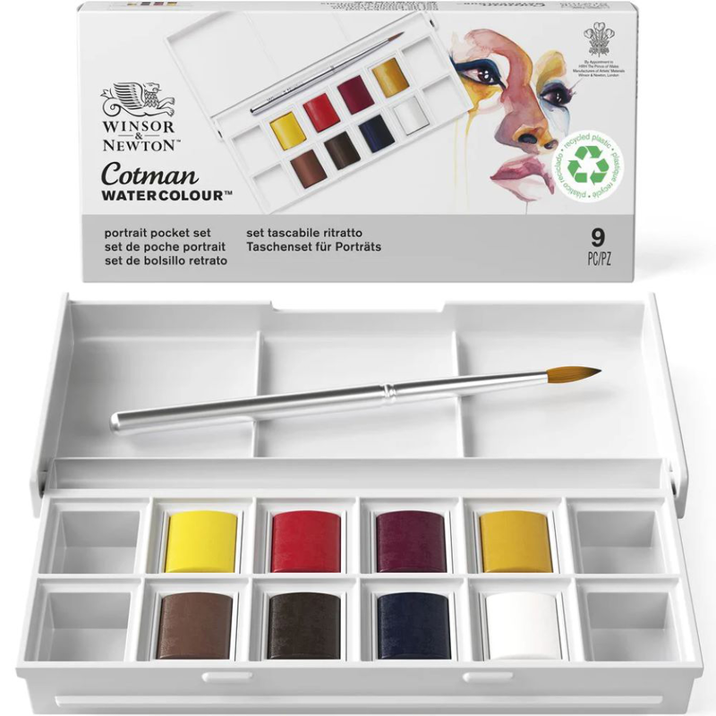 W&n cotman watercolour 8hp portrait pocket set, , medium image number null