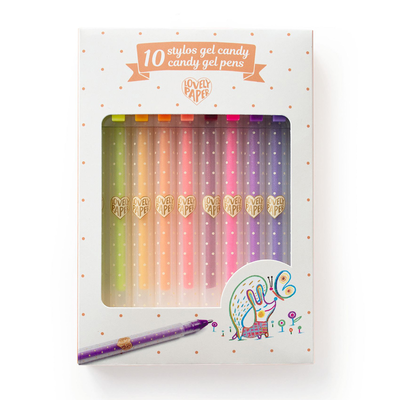 10 candy gel pens