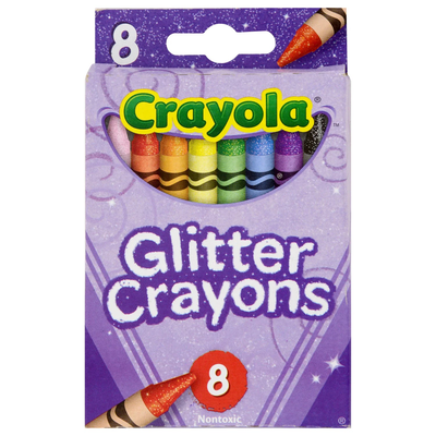 Crayola glitter crayons: sparkle with every stroke - 8-ct. Boxes, , medium