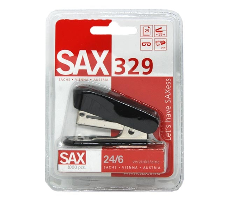 Sax 329 stapler with staples 24/6 x 1000pcs, , medium-null
