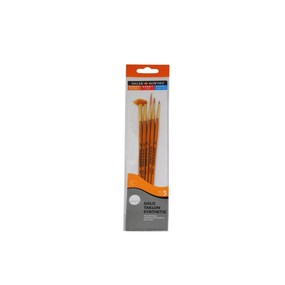 Simply gold taklon painting brush set 5pcs, , medium