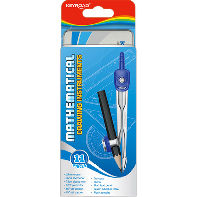 Math compass set in metal tin box keyroad, , medium
