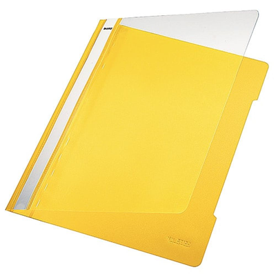 Leitz premium pvc flat files a4 yellow, , medium
