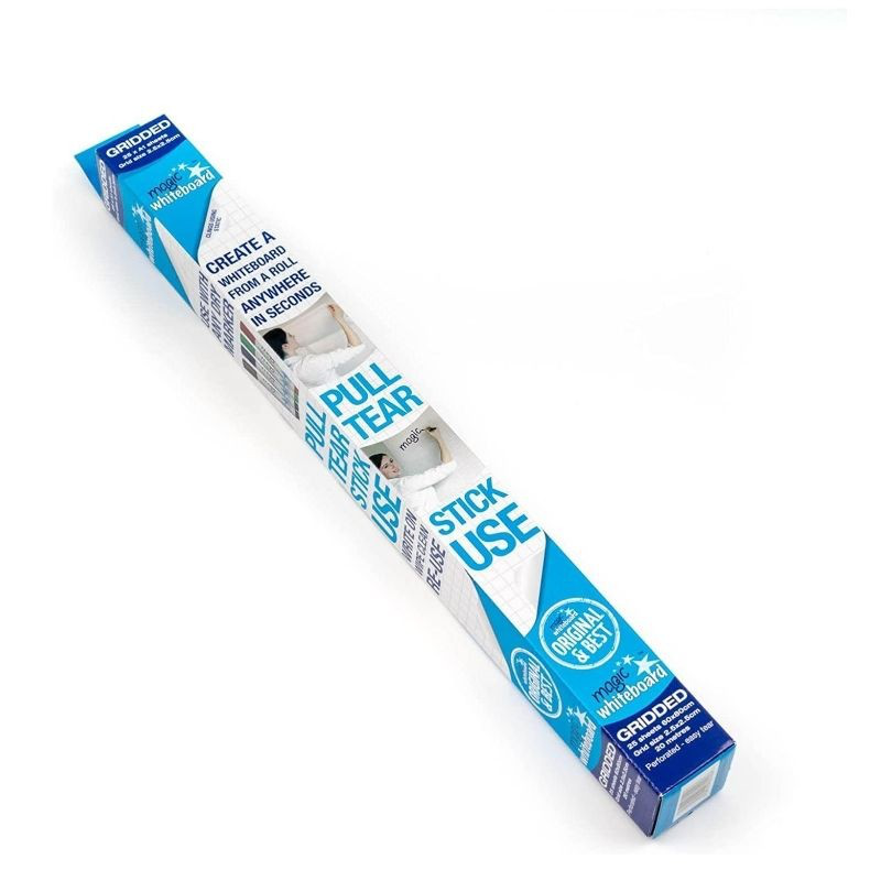 Magic whiteboard eraseable sheets 60x80cm 25pcs white, , medium-null