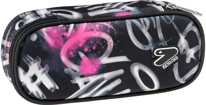 Seven pencil bag round plus grs 899 jet black, , medium-null