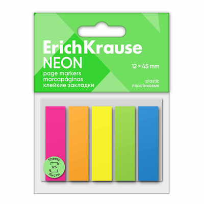Erichkrause basic index 'neon' 12x44 mm (125 sheets/5 colors) 61558, , medium