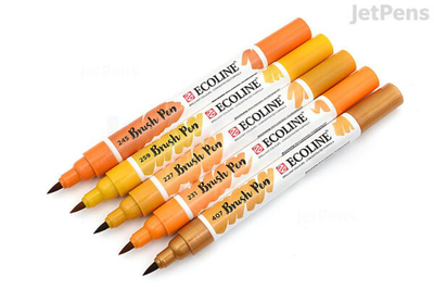 Royal talens ecoline watercolor brush pen - 5 color set - earth