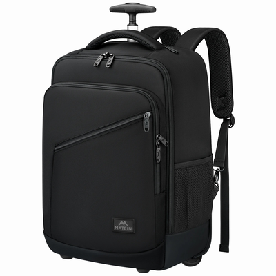 Urban edge travelflex backpack with wheels black 17,3" 40l, Black, medium