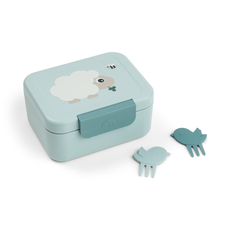 Done by deer tiny lunch box w/snack picks tiny farm - blue, , medium-null