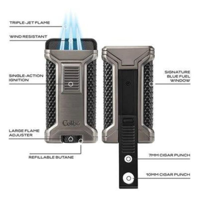 Product image: Colibri lighter ascari III + punch green, , medium-null