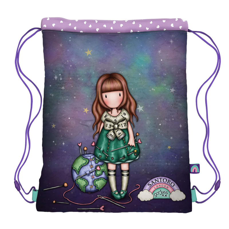 Gorjuss - drawstring bag - be kind to our planet, , medium-null