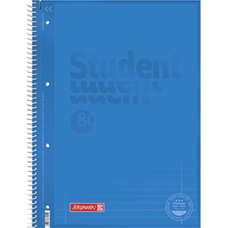 Product image: Brunnen student a4 spiral refil pad ruled 80gsm 80p azure, , medium-null