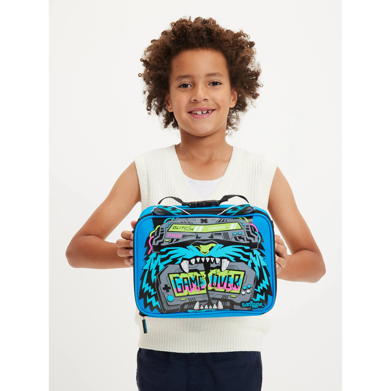 Product image: Smiggle eclipse oblong attach lunchbox - mid blue, , medium-null