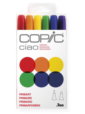 Copic ciao 6 colors set primary, , medium