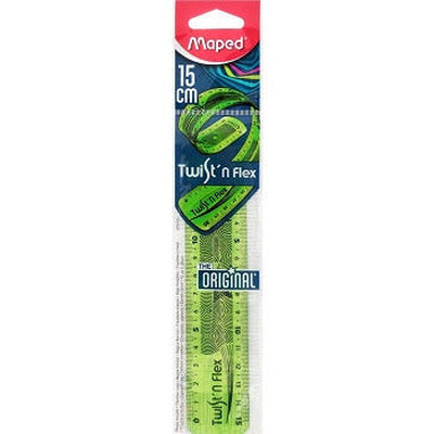 Maped flexible ruler twist 'n flex 15cm, Green, medium