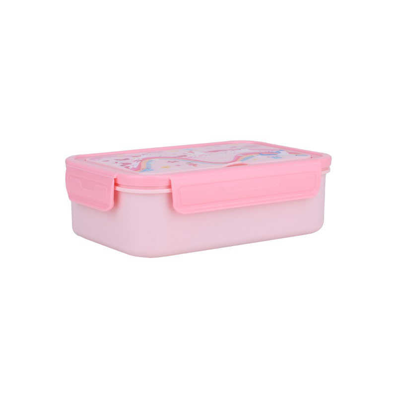 Estia lunch box 3 compartments with cutlery 1400ml rainbow dreams, , medium-null