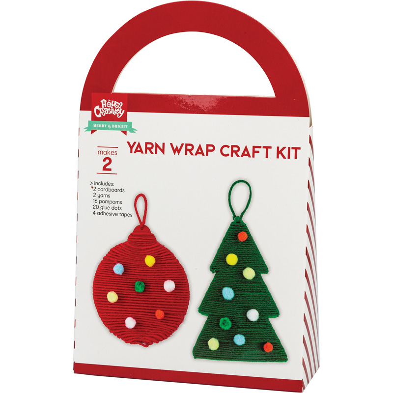 Product image: Yarn wrap craft kit "christmas tree toy" 14x5cm 2pcs., , medium-null