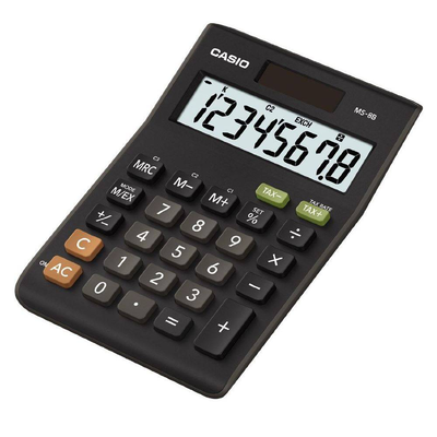 Casio calculator ms-8b blk, , medium