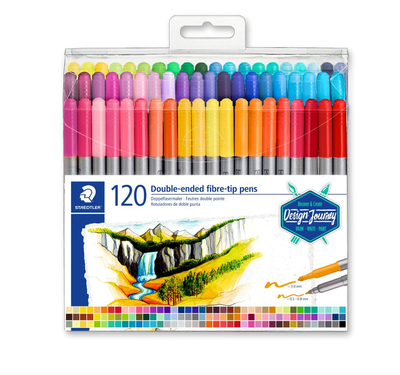 Double ended fibre-tip pens staedtler 120 pcs, , medium