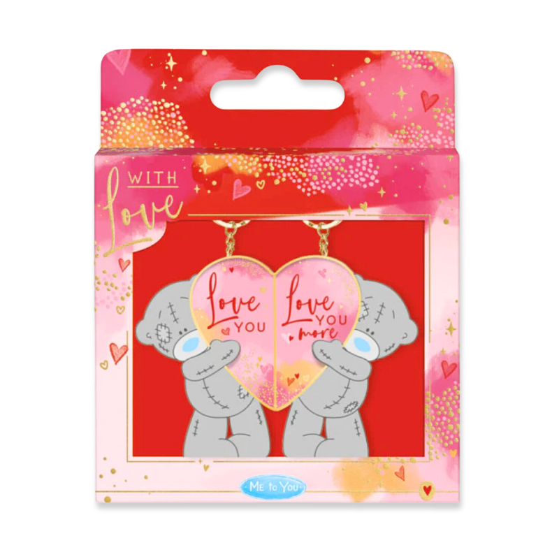 Valentine me to you love you 2 part enamel keyring, , medium image number null