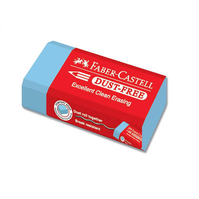 Faber castell dust-free eraser, Blue, medium