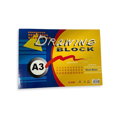 Class drawing block a3 24sh 110gsm, , medium