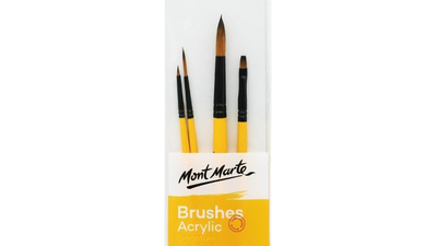 Mont marte gallery series paint brush set - acrylic 4pc, , medium