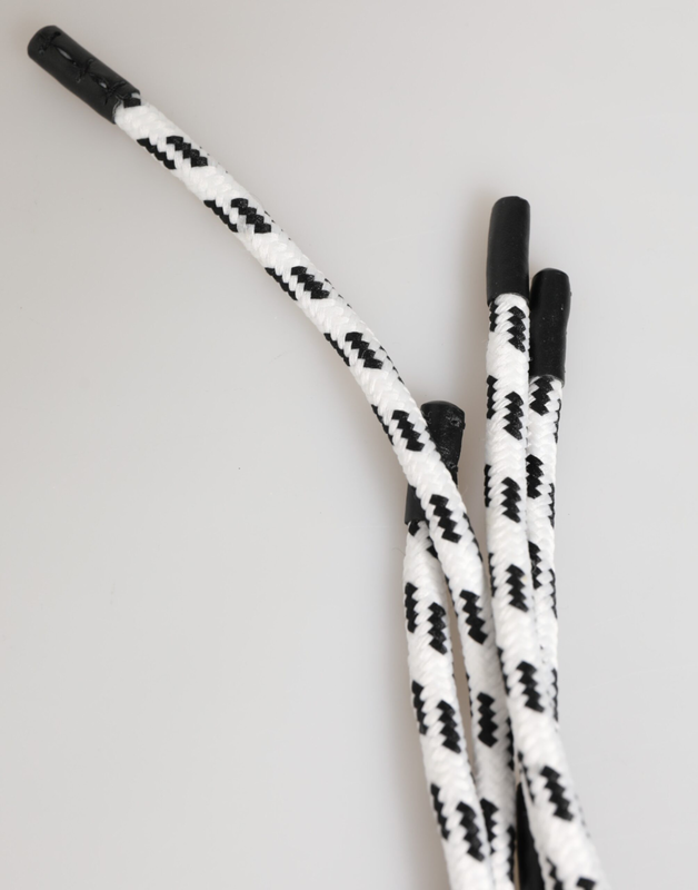 Black white polyester tape string dg logo keychain keyring-null