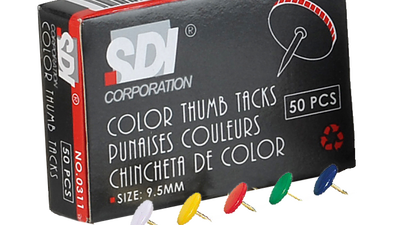 Sdi thumb tucks coloured 50 pcs box, , medium
