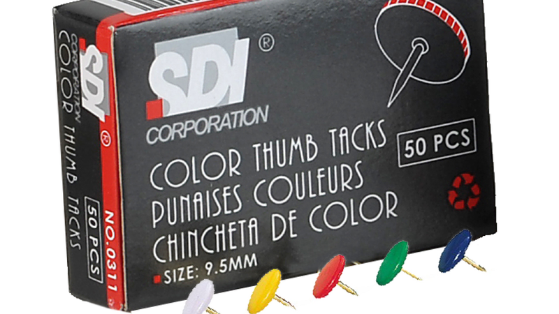 Sdi thumb tucks coloured 50 pcs box, , medium-null